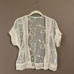 BOGO! Boho Maurice’s lace short sleeve cardigan